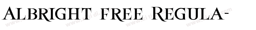 Albright free Regula字体转换